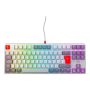 CHERRY K4V2 TKL toetsenbord Gamen USB QWERTY Scandinavisch Grijs, Licht Grijs, Rood (CX-K4V2-RGB-TKL-RETRO-R-NOR) thumbnail