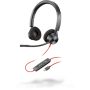 POLY Blackwire 3320 Headset Bedraad Hoofdband Kantoor/callcenter USB Type-C Zwart (214013-01) thumbnail