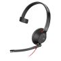 POLY Blackwire 5210 Headset Bedraad Hoofdband Oproepen/muziek USB Type-A Zwart, Rood (207577-01) thumbnail