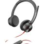 POLY Blackwire 8225 Headset Bedraad Hoofdband Kantoor/callcenter USB Type-A Zwart (214408-01) thumbnail