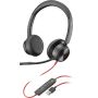 POLY Blackwire 8225 Headset Bedraad Hoofdband Kantoor/callcenter USB Type-A Zwart (214408-01) thumbnail
