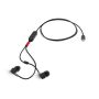 Lenovo 4XD1C99220 hoofdtelefoon/headset Bedraad In-ear Muziek/Voor elke dag USB Type-C Zwart (4XD1C99220) thumbnail