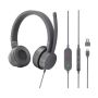 Lenovo GXD1C99243 hoofdtelefoon/headset Bedraad Hoofdband Oproepen/muziek USB Type-C Grijs (GXD1C99243) thumbnail