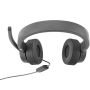 Lenovo GXD1C99243 hoofdtelefoon/headset Bedraad Hoofdband Oproepen/muziek USB Type-C Grijs (GXD1C99243) thumbnail
