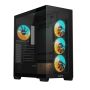 GIGABYTE C500 PANORAMIC STEALTH Midi Tower Zwart (GB-C500P ST) thumbnail