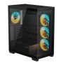 GIGABYTE C500 PANORAMIC STEALTH Midi Tower Zwart (GB-C500P ST) thumbnail