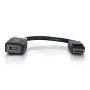 C2G 20cm DisplayPort M / HDMI F 0,2 m Zwart (84322) thumbnail