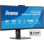 iiyama ProLite XCB3497WQSNPH-B1 computer monitor 86,4 cm (34") 3440 x 1440 Pixels UltraWide Quad HD LED Zwart (XCB3497WQSNPH-B1) thumbnail