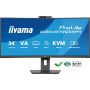 iiyama ProLite XCB3497WQSNPH-B1 computer monitor 86,4 cm (34") 3440 x 1440 Pixels UltraWide Quad HD LED Zwart (XCB3497WQSNPH-B1) thumbnail