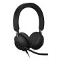 Jabra Evolve2 40 SE Headset Bedraad Hoofdband Oproepen/muziek USB Type-C / USB Type-A Zwart (24189-989-799) thumbnail