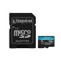 Kingston Technology 128GB microSDXC Canvas Go! Plus Gen4 200MB/s A2 U3 V30 kaart + adapter (SDCG4/128GB) thumbnail