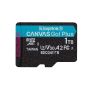 Kingston Technology 1TB microSDXC Canvas Go! Plus Gen4 200MB/s A2 U3 V30 kaart + adapter (SDCG4/1TB) thumbnail