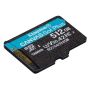 Kingston Technology 512GB microSDXC Canvas Go! Plus Gen4 200R A2 U3 enkel pakket zonder adapter (SDCG4/512GBSP) thumbnail