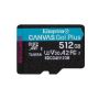 Kingston Technology 512GB microSDXC Canvas Go! Plus Gen4 200R A2 U3 enkel pakket zonder adapter (SDCG4/512GBSP) thumbnail