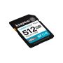 Kingston Technology 512GB SDXC Canvas Go Plus Gen4 200MB/s C10 UHS-I U3 V30 (SDG4/512GB) thumbnail
