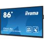 iiyama TE8612MIS-B2AG beeldkrant Digitaal A-kaart 2,18 m (86") LED Wifi 400 cd/m² 4K Ultra HD Zwart Touchscreen Type processor Android 24/7 (TE8612MIS-B2AG) thumbnail