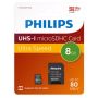 Philips FM08MP45B/00 flashgeheugen 8 GB MicroSDHC UHS-I Klasse 10 (FM08MP45B/00) thumbnail