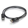 C2G 1m DisplayPort Cable with Latches 4K - 8K UHD M/M - Black Zwart (84400) thumbnail