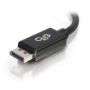 C2G 1m DisplayPort Cable with Latches 4K - 8K UHD M/M - Black Zwart (84400) thumbnail