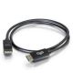 C2G 1m DisplayPort Cable with Latches 4K - 8K UHD M/M - Black Zwart (84400) thumbnail