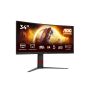 AOC G4 CU34G4 computer monitor 86,4 cm (34") 3440 x 1440 Pixels Wide Quad HD LED Zwart, Rood (CU34G4) thumbnail
