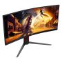 AOC G4 CU34G4 computer monitor 86,4 cm (34") 3440 x 1440 Pixels Wide Quad HD LED Zwart, Rood (CU34G4) thumbnail