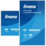 iiyama LH6581UHSG-1AG beeldkrant Digitale signage flatscreen 163,8 cm (64.5") Wifi 500 cd/m² 4K Ultra HD Wit Type processor Android 24/7 (LH6581UHSG-1AG) thumbnail