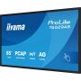 iiyama T6529AS-B1AG beeldkrant Kiosk-ontwerp 163,8 cm (64.5") LED Wifi 420 cd/m² 4K Ultra HD Zwart Touchscreen Type processor Android 24/7 (T6529AS-B1AG) thumbnail