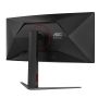 AOC G4 CU34G4Z computer monitor 86,4 cm (34") 3440 x 1440 Pixels Wide Quad HD LED Zwart, Rood (CU34G4Z) thumbnail