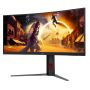 AOC G4 CU34G4Z computer monitor 86,4 cm (34") 3440 x 1440 Pixels Wide Quad HD LED Zwart, Rood (CU34G4Z) thumbnail