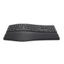 Trust Keyra Ergonomisch Draadloos Toetsenbord - Ergonomisch toetsenbord – USB en Bluetooth verbinding – QWERTY US International – Zwart (25459) thumbnail