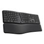 Trust Keyra Ergonomisch Draadloos Toetsenbord - Ergonomisch toetsenbord – USB en Bluetooth verbinding – QWERTY US International – Zwart (25459) thumbnail