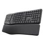 Trust Keyra Ergonomisch Draadloos Toetsenbord - Ergonomisch toetsenbord – USB en Bluetooth verbinding – QWERTY US International – Zwart (25459) thumbnail