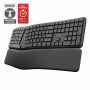 Trust Keyra Ergonomisch Draadloos Toetsenbord - Ergonomisch toetsenbord – USB en Bluetooth verbinding – QWERTY US International – Zwart (25459) thumbnail