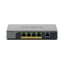 NETGEAR GS105EPP Unmanaged Gigabit Ethernet (10/100/1000) Power over Ethernet (PoE) Bureaublad-/wandmontage Grijs (GS105EPP-100EUS) thumbnail