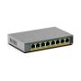 NETGEAR GS108EPP Unmanaged Gigabit Ethernet (10/100/1000) Power over Ethernet (PoE) Bureaublad-/wandmontage Grijs (GS108EPP-100EUS) thumbnail