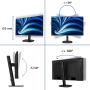 Philips 3000 series 27B2U3601/00 computer monitor 68,6 cm (27") 2560 x 1440 Pixels Quad HD LCD Zwart (27B2U3601/00) thumbnail
