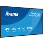iiyama LH4375UHS-B2AG beeldkrant Digitale signage flatscreen 108 cm (42.5") LCD Wifi 500 cd/m² 4K Ultra HD Zwart Type processor Android 11 24/7 (LH4375UHS-B2AG) thumbnail