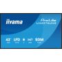 iiyama LH4375UHS-B2AG beeldkrant Digitale signage flatscreen 108 cm (42.5") LCD Wifi 500 cd/m² 4K Ultra HD Zwart Type processor Android 11 24/7 (LH4375UHS-B2AG) thumbnail