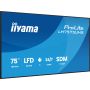 iiyama LH7575UHS-B2AG beeldkrant Digitale signage flatscreen 190,5 cm (75") LCD Wifi 500 cd/m² 4K Ultra HD Zwart Type processor Android 11 24/7 (LH7575UHS-B2AG) thumbnail