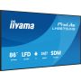 iiyama LH8675UHS-B2AG beeldkrant Digitale signage flatscreen 2,17 m (85.6") LCD Wifi 500 cd/m² 4K Ultra HD Zwart Type processor Android 11 24/7 (LH8675UHS-B2AG) thumbnail