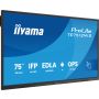 iiyama TE7512MIS-B4AG beeldkrant Kiosk-ontwerp 190,5 cm (75") LCD Wifi 400 cd/m² 4K Ultra HD Zwart Touchscreen Type processor Android 24/7 (TE7512MIS-B4AG) thumbnail