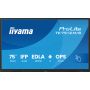 iiyama TE7512MIS-B4AG beeldkrant Kiosk-ontwerp 190,5 cm (75") LCD Wifi 400 cd/m² 4K Ultra HD Zwart Touchscreen Type processor Android 24/7 (TE7512MIS-B4AG) thumbnail