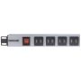 Intellinet 164580 energiedistributie 1U Blauw, Grijs (I-CASE STRIP-U16F) thumbnail