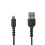 StarTech.com Premium USB-A naar Lightning Kabel 2m Zwart - USB Type A naar Lightning Charge & Sync Oplaadkabel - Verstevigd met Aramide Vezels - Apple MFi Gecertificeerd - iPad Air iPhone 12 (RUSBLTMM2MB) thumbnail