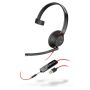 Poly Blackwire 5210 Headset Bedraad Hoofdband Oproepen/muziek USB Type-A Zwart, Rood (207577-03) thumbnail