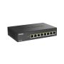 D-Link DMS-108P/E netwerk-switch Unmanaged 2.5G Ethernet (100/1000/2500) Power over Ethernet (PoE) Zwart (DMS-108P/E) thumbnail