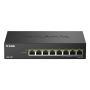 D-Link DMS-108P/E netwerk-switch Unmanaged 2.5G Ethernet (100/1000/2500) Power over Ethernet (PoE) Zwart (DMS-108P/E) thumbnail