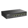 D-Link DMS-108P/E netwerk-switch Unmanaged 2.5G Ethernet (100/1000/2500) Power over Ethernet (PoE) Zwart (DMS-108P/E) thumbnail
