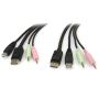 StarTech.com 1,80m 4-in-1 USB DisplayPort KVM-switch Kabel met Audio en Microfoon (DP4N1USB6) thumbnail
